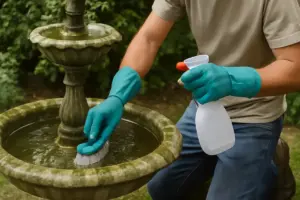 Pulizia periodica delle fontane da giardino: mantieni l’acqua limpida e previeni cattivi odori con un semplice accorgimento