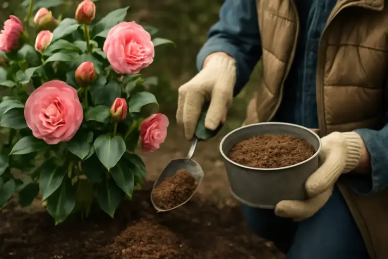 Concimazione naturale delle camelie: il trucco che favorisce più boccioli senza rischi per le radici