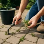 Pavimentazione del giardino: la manutenzione ordinaria che evita erbacce tra le fughe con poco sforzo