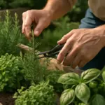 Aiuole con erbe aromatiche: manutenzione che stimola nuove foglie e profumi più intensi senza stress